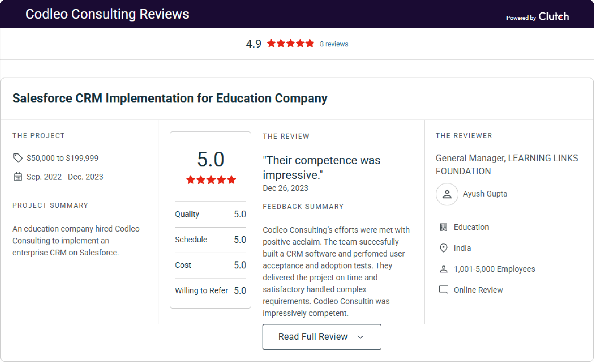 Clutch Reviews